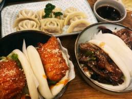 The Hidden Well Tunbridge Wells menu, Asian food such as bao buns, gyozas, prawn toast and wontons.